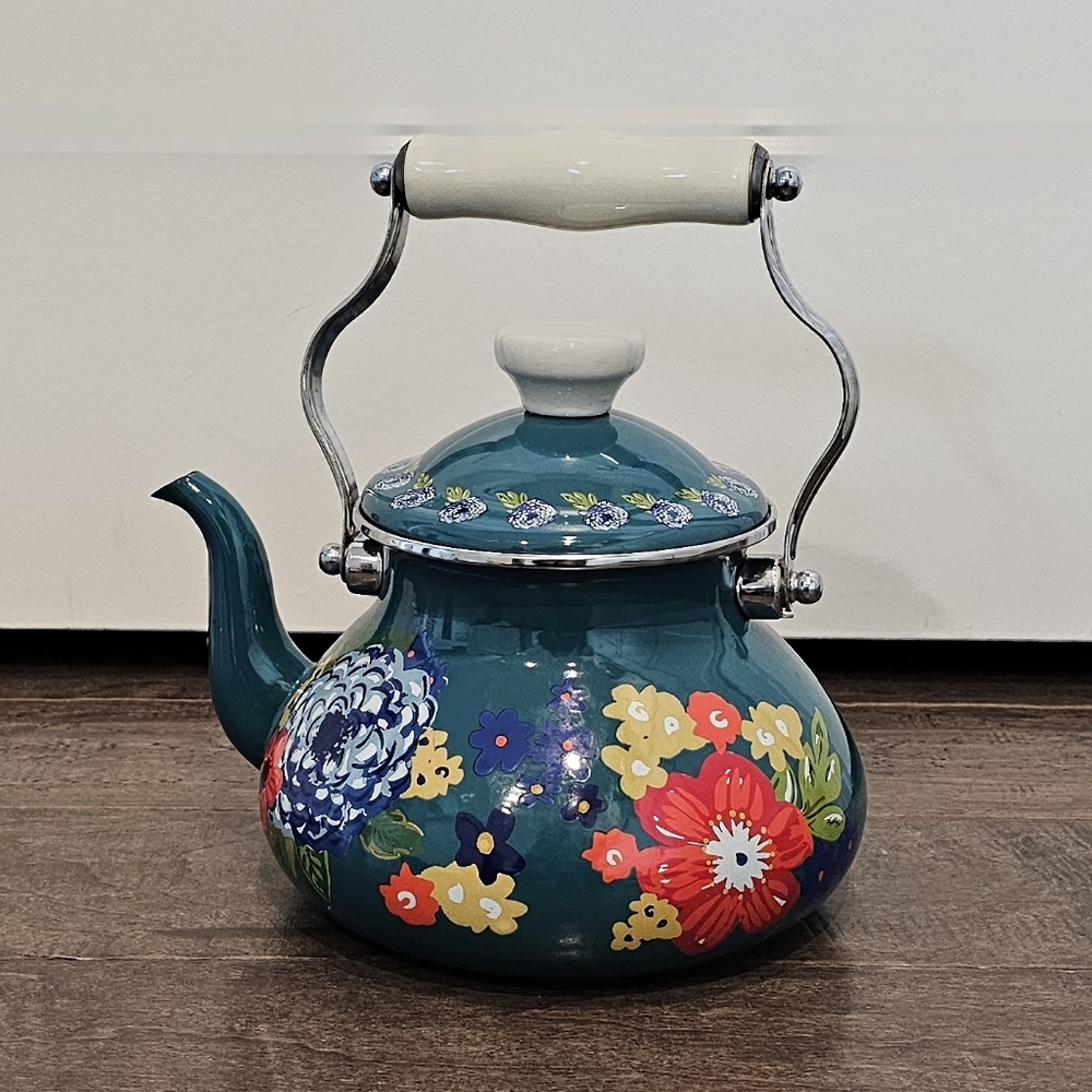 The Pioneer Woman Dazzling Dalia's Whistling Tea Pot
